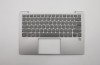 Carcasa superioara cu tastatura palmrest Laptop, Lenovo, IdeaPad S530-13IML Type 81WU, 5CB0S16086, AM2D5000940, cu slot fingerprint, iluminata, argint
