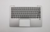Carcasa superioara cu tastatura palmrest Laptop, Lenovo, IdeaPad S530-13IWL Type 81J7, 5CB0S16086, AM2D5000940, cu slot fingerprint, iluminata, argint
