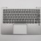 Carcasa superioara cu tastatura palmrest Laptop, Lenovo, IdeaPad S530-13IML Type 81WU, 5CB0S16086, AM2D5000940, cu slot fingerprint, iluminata, argint