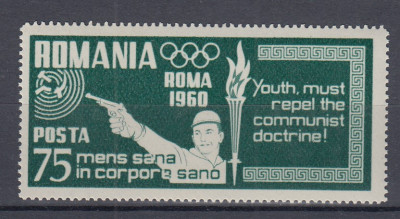 ROMANIA 1960 JOCURILE OLIMPICE ROMA EXIL ROMANESC MNH foto