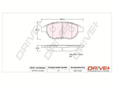 Dr!ve+ DP1010.10.0849 set placute frana,frana disc foto