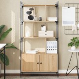 vidaXL Bibliotecă cu uși stejar sonoma 76,5x30x154,5 cm lemn compozit