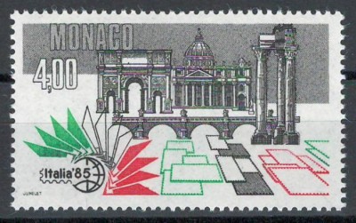 Monaco 1985 Mi 1712 MNH - Expoziție internațională de timbre ITALIA &amp;#039;85, Roma foto