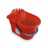 Galeata Plastic Cu Storcator Pentru Mop, 14 Litri, Anna Zaradna - Rosie