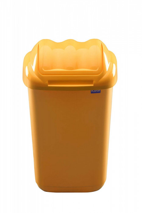 Cos Plastic Cu Capac Batant, Pentru Reciclare Selectiva, Capacitate 50l, Plafor Fala - Galben