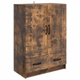 vidaXL Bufet cu sertar Stejar fumuriu 66 x 34,5 x 92 cm Lemn prelucrat 895820