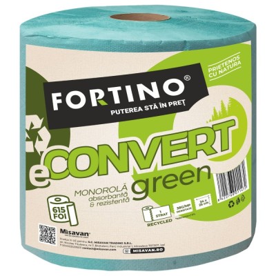 Prosop hartie Fortino eConvert, verde, 1 strat, L 210 m foto