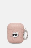 Karl Lagerfeld AirPods 3 culoarea roz, KLA3PGKCPP