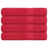 VidaXL Prosoape 4 buc Roșu 100x200 cm 360 g/m&sup2; 100% bumbac