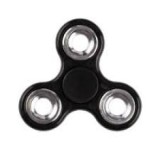 Jucarie antistres Finger Fidget Spinner negru/argintiu