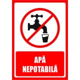 Panou Apa Nepotabila - 14,8x21 cm