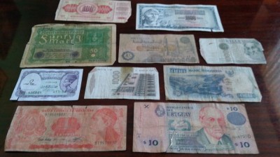 10 bancnote rupte, uzate, cu defecte (cele din imagine) #18 foto