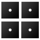 Set 4 Folii Protectie Aragaz Zola&reg;, Teflon, Reutilizabile, Usor de Curatat, Universal, Negre