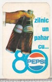 Bnk cld Calendar de buzunar - 1980 - Pepsi Cola