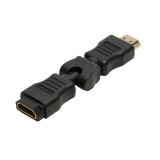 ADAPTOR video LOGILINK, HDMI (T) la HDMI (M), conectori auriti, rezolutie maxima 4K (3840 x 2160) la 30 Hz, pliabil la 270 grade, negru, &quot;AH0012&quot; (tim