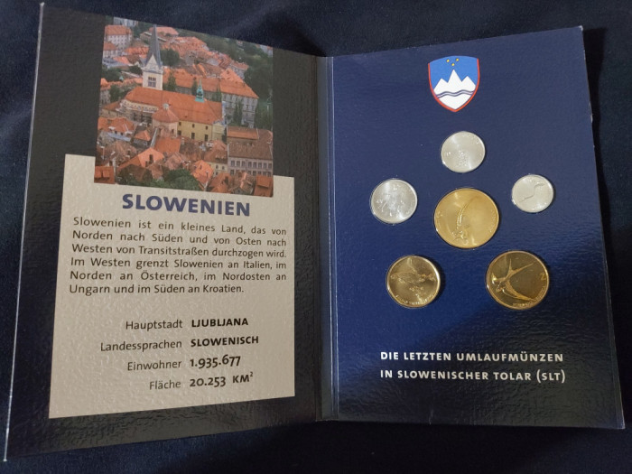 Seria completata monede Slovenia -Tolar - 2000-2004