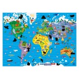 Magic Puzzle - Harta lumii ( 50 piese) PlayLearn Toys, Galt