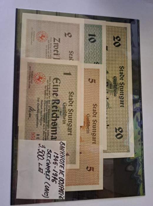 Banknote de Ocupatie 1945 - 1946 SET COMPLET [ UNC ]