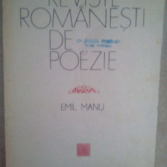 Emil Manu - Reviste romanesti de poezie (1972)