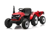 Cumpara ieftin Tractoras electric pentru copii, Kinderauto 1804, 90W, 12V 10Ah, cu remorca basculabila, rosie