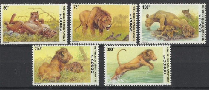 DR CONGO 2002 FAUNA ANIMALE SALBATICE LEI