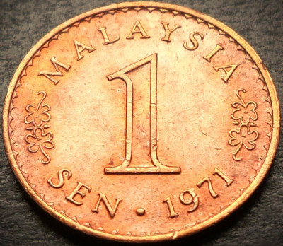 Moneda exotica 1 SEN - MALAEZIA, anul 1971 * cod 3755 foto
