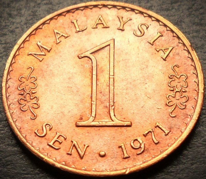 Moneda exotica 1 SEN - MALAEZIA, anul 1971 * cod 3755