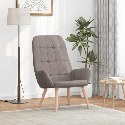 Gossi scaun de relaxare, gri taupe, material textil foto