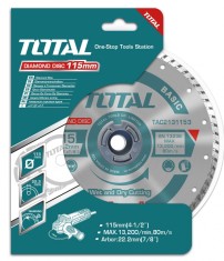 TOTAL - DISC DEBITARE BETON - 115MM PowerTool TopQuality foto