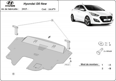 Scut motor metalic Hyundai I 30 II 2015-2017 foto