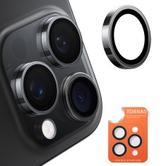 Folie camera iPhone 16 Pro Max Torras Lensguard Camera Protector, negru foto