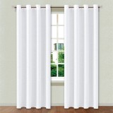 Perdea Decorativă, Model Neprecizat, Material Poliester, Culoare Alb, Dimensiuni 140x250 cm, Sistem Fixare Inele, Oem