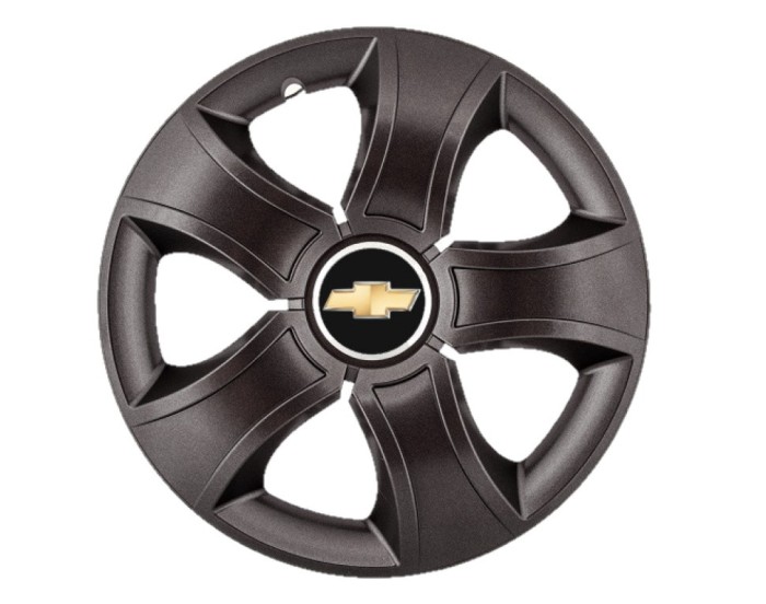 Set 4 capace roti Bis Negru R15 pentru gama auto Chevrolet