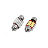 Cumpara ieftin Set becuri auto cu LED CANBUS sofit compatibil C5W 10 SMD 31mm Alb 12 24V, destinat competitiilor auto sau off-road