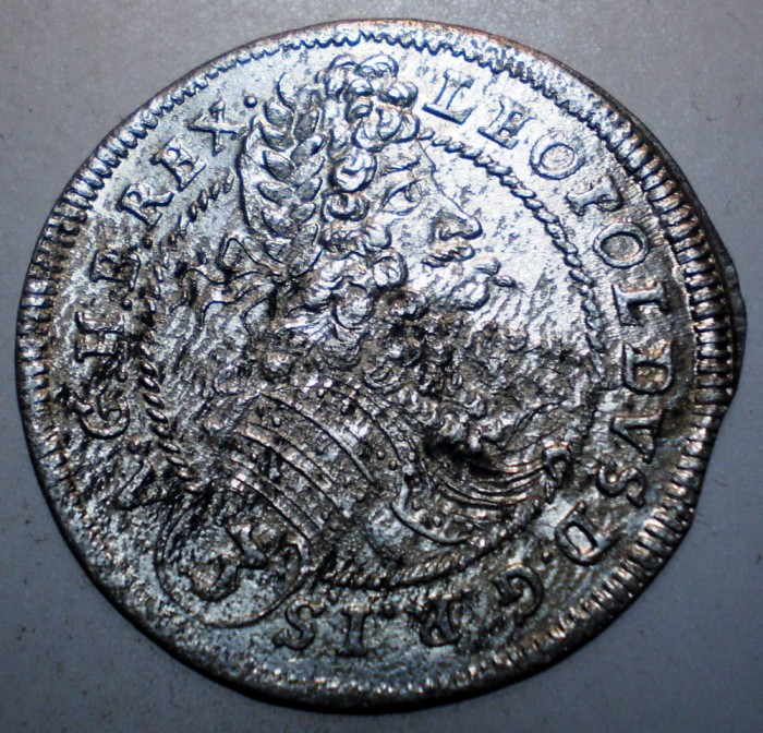 G.331 UNGARIA LEOPOLD I 3 KRAJCZAR 1698 CH ARGINT