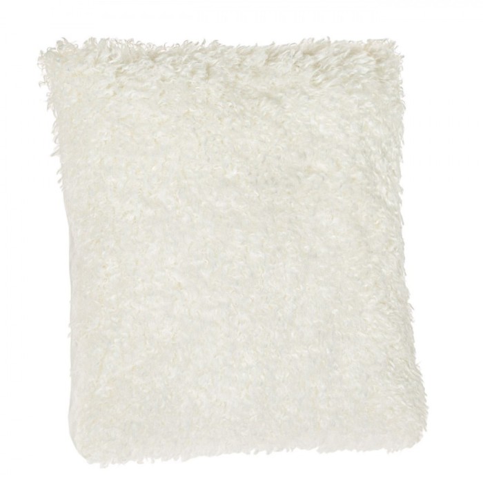 Pernă Decorativă, Sherpa, Dimensiuni 45x45cm, Culoare Albă