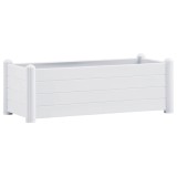Strat inaltat de gradina, alb, 100 x 43 x 35 cm, PP