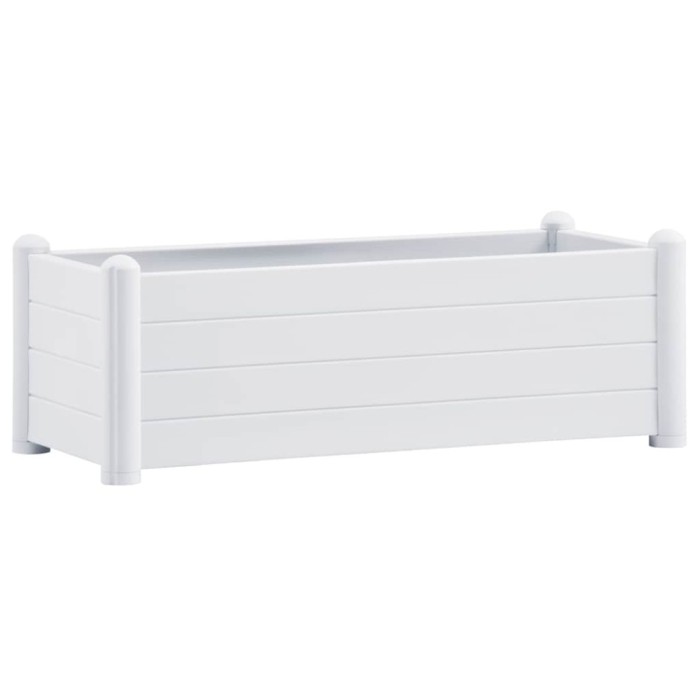 Strat inaltat de gradina, alb, 100 x 43 x 35 cm, PP