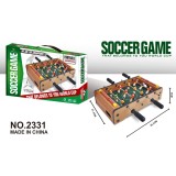 Masa de fotbal cu teren Flippy, 4 manere, cu Tablou Scor, din Metal, Lemn si ABS, 36.5x24x7 cm, fara Picioare, Design Multicolor, pentru copii/adulti