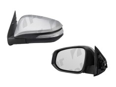 Oglinda exterioara Toyota Hilux, 06.20, Stanga, reglare electrica; carcasa crom; geam convex; cromat; pliere electrica; 7 pini; cu semnalizare, View