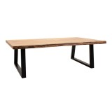Cumpara ieftin Masa de cafea Boho Miles, Pako World, Lemn de salcam, Natural, 115x60x45 cm
