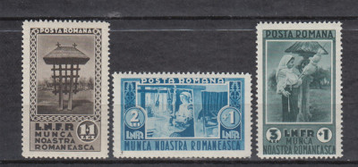 ROMANIA 1934 LP 106 MUNCA NOASTRA ROMANEASCA - LNFR SERIE MNH foto