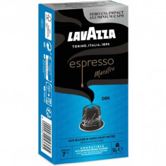Cafea capsule Lavazza Decaffeinato, compatibile Nespresso, aluminiu, 10x5,7g
