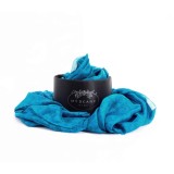 Cumpara ieftin Eșarfă Mătase Naturală Unisex, Bleu, 190x60 cm, Made in Italy, Motive Florale, Premium