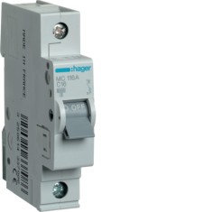 Siguranta automata 16A 1P Curba C 6ka Hager MC116A