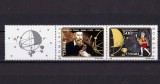 ✅ RO 2003/LP 1614 a ,&quot;500 ani Nostradamus&quot; serie si vinieta stanga / triptic , MNH