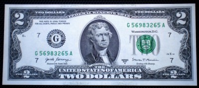 105 USA SUA 2X2 DOLLARS 2017 SERII CONSECUTIVE SR. 265-266 AUNC/UNC foto