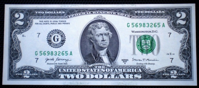 105 USA SUA 2X2 DOLLARS 2017 SERII CONSECUTIVE SR. 265-266 AUNC/UNC