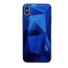 Huse telefon cu textura diamant Iphone X ; Xs , Albastru