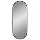 Cumpara ieftin Oglinda de perete, negru, 40x15 cm, ovala